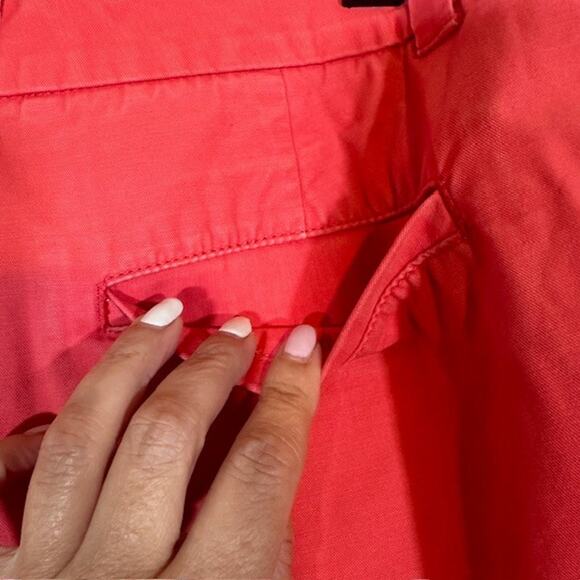 Gap Pink Cotton Boyfriend Roll Up Khaki Chino Bermuda Shorts Women Sz 6 - Picture 9 of 12